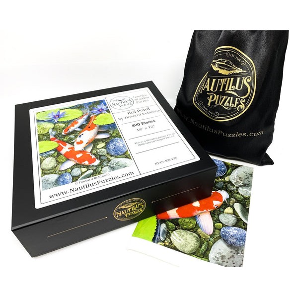 Koi Pond by Howard Robinson (400 Piece Wooden Jigsaw Puzzle) UK