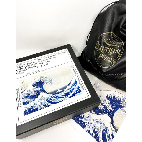 The Great Wave Off Kanagawa by Katsushika Hokusai (400 Piece Wooden Jigsaw Puzzle) UK