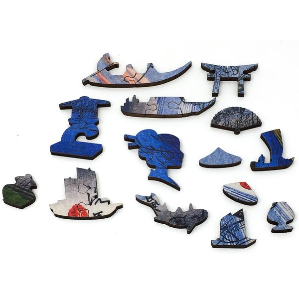 Poling Past Willows by Utagawa (Ando) Hiroshige (400 Piece Wooden Jigsaw Puzzle) UK